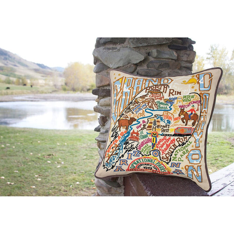 Quirks! Pillows Grand Canyon Hand-Embroidered Pillow