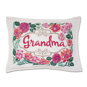 Quirks! Pillows Grandma Love Letters Hand-Embroidered Pillow by CatStudio