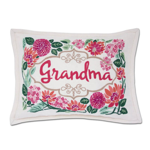 Quirks! Pillows Grandma Love Letters Hand-Embroidered Pillow by CatStudio