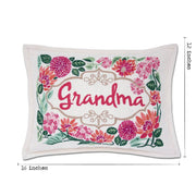 Quirks! Pillows Grandma Love Letters Hand-Embroidered Pillow by CatStudio