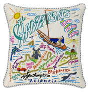 Quirks! Pillows Hamptons Hand-Embroidered Pillow