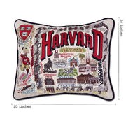 Quirks! Pillows Harvard University Collegiate Embroidered Pillow by CatStudio