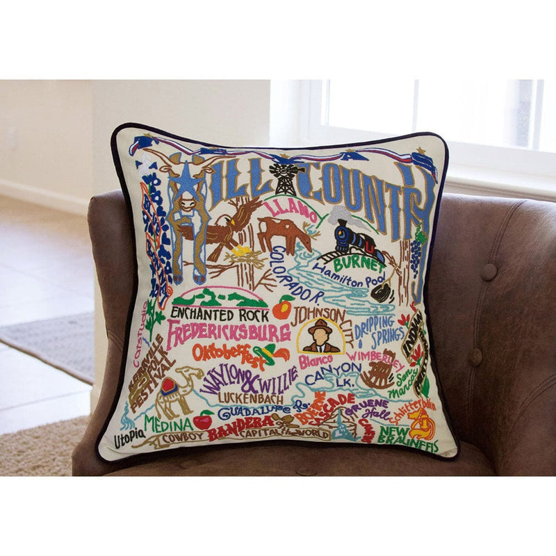 Quirks! Pillows Hill Country Hand-Embroidered