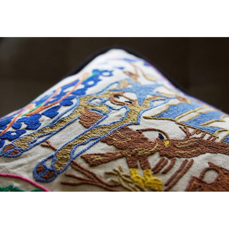 Quirks! Pillows Hill Country Hand-Embroidered