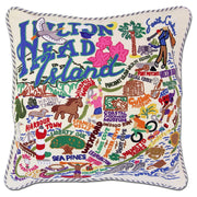 Quirks! Pillows Hilton Head Hand-Embroidered Pillow