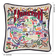 Quirks! Pillows Houston Hand-Embroidered Pillow