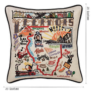 Quirks! Pillows Illinois Hand-Embroidered Pillow