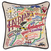 Quirks! Pillows Indiana Hand-Embroidered Pillow