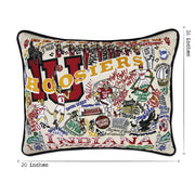 Quirks! Pillows Indiana University Collegiate Hand-Embroidered Pillow