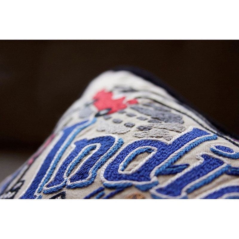 Quirks! Pillows Indianapolis Hand-Embroidered Pillow