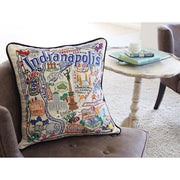 Quirks! Pillows Indianapolis Hand-Embroidered Pillow