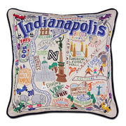 Quirks! Pillows Indianapolis Hand-Embroidered Pillow
