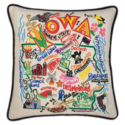 Quirks! Pillows Iowa Hand-Embroidered Pillow