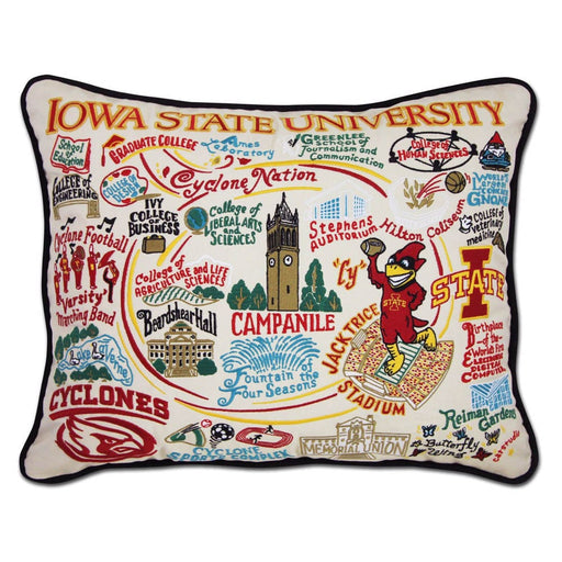 Quirks! Pillows Iowa State University Collegiate Embroidered Pillow by CatStudio