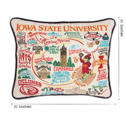 Quirks! Pillows Iowa State University Collegiate Embroidered Pillow by CatStudio
