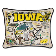 Quirks! Pillows Iowa, University of Collegiate Embroidered Pillow by CatStudio