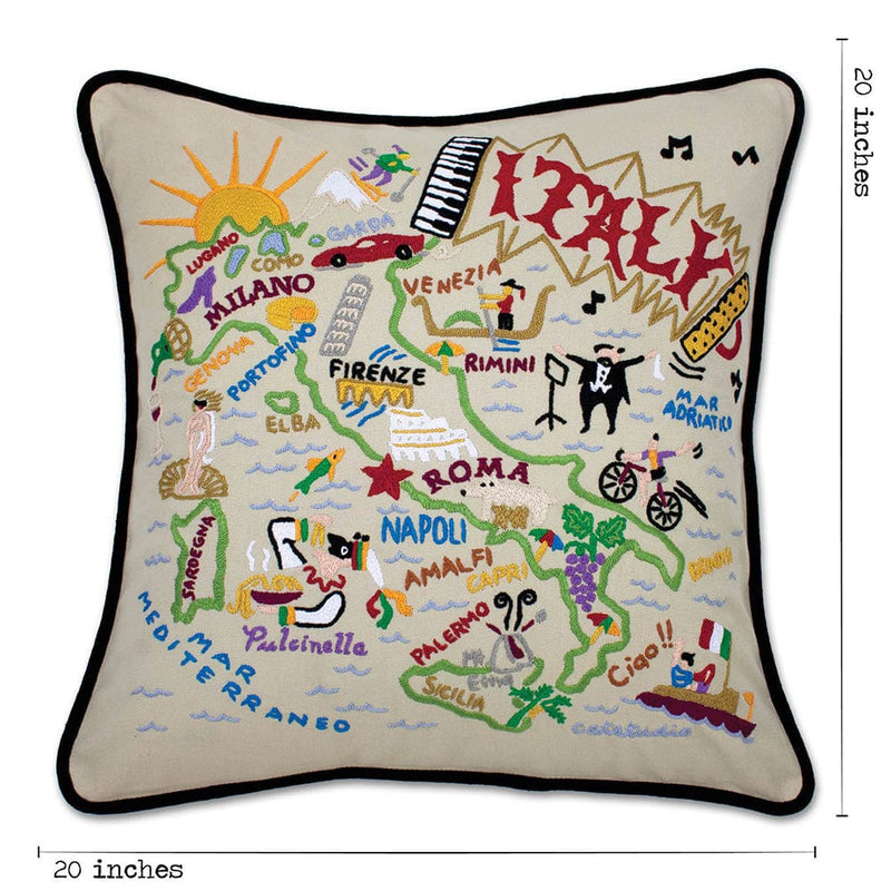Quirks! Pillows Italy Hand-Embroidered Pillow