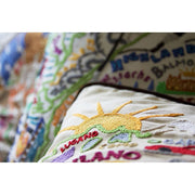 Quirks! Pillows Italy Hand-Embroidered Pillow