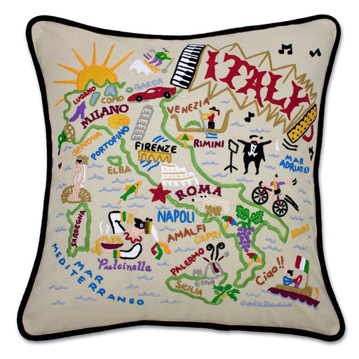 Quirks! Pillows Italy Hand-Embroidered Pillow