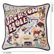 Quirks! Pillows Jackson Hole Hand-Embroidered Pillow