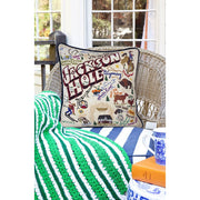 Quirks! Pillows Jackson Hole Hand-Embroidered Pillow
