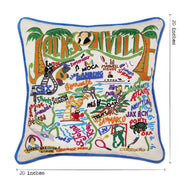 Quirks! Pillows Jacksonville Hand-Embroidered Pillow