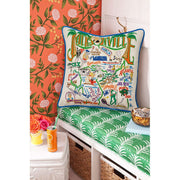 Quirks! Pillows Jacksonville Hand-Embroidered Pillow