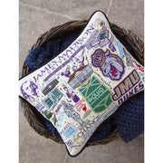 Quirks! Pillows James Madison University Collegiate Embroidered Pillow by CatStudio