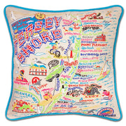 Quirks! Pillows Jersey Shore Embroidered Pillow