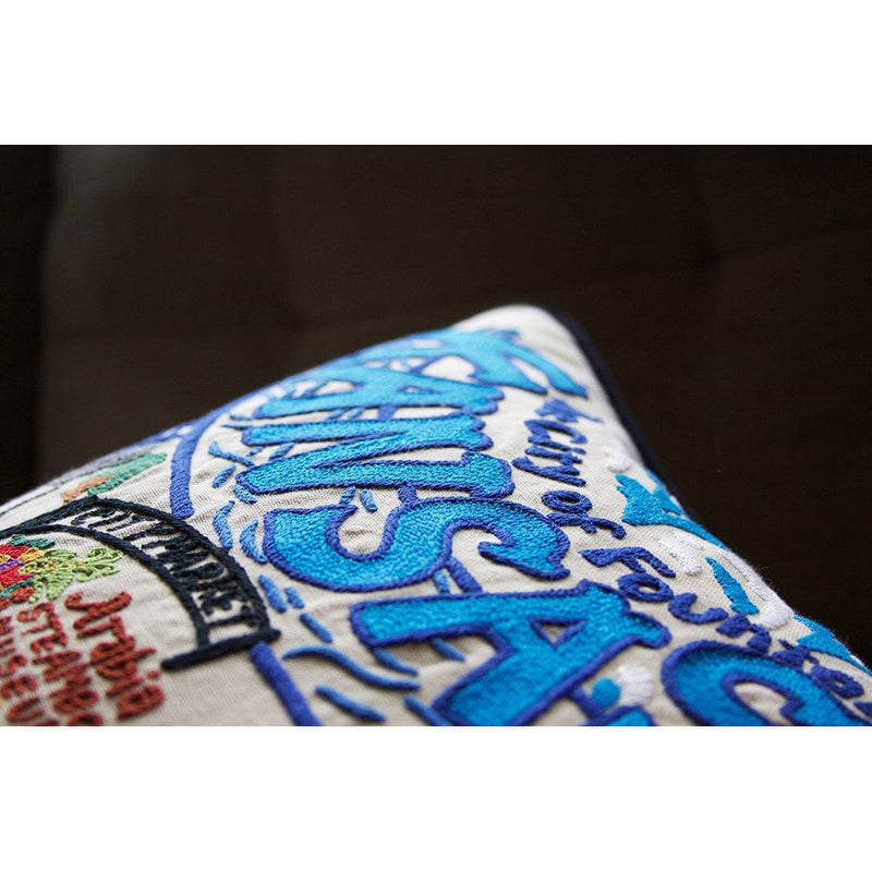 Quirks! Pillows Kansas City Hand-Embroidered Pillow
