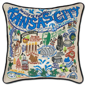 Quirks! Pillows Kansas City Hand-Embroidered Pillow