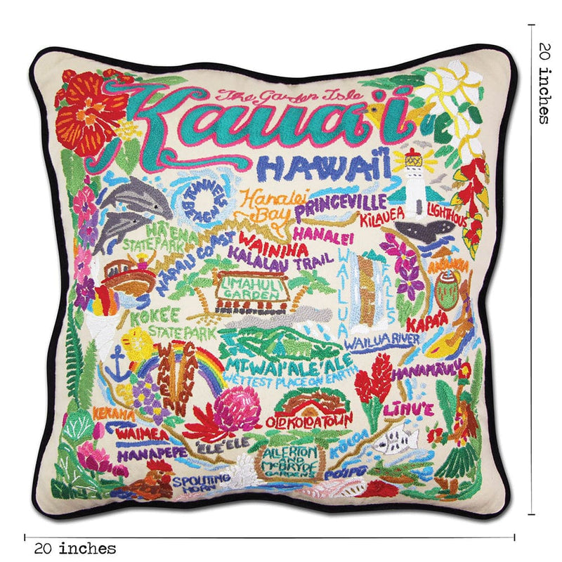 Quirks! Pillows Kauai Hand-Embroidered Pillow