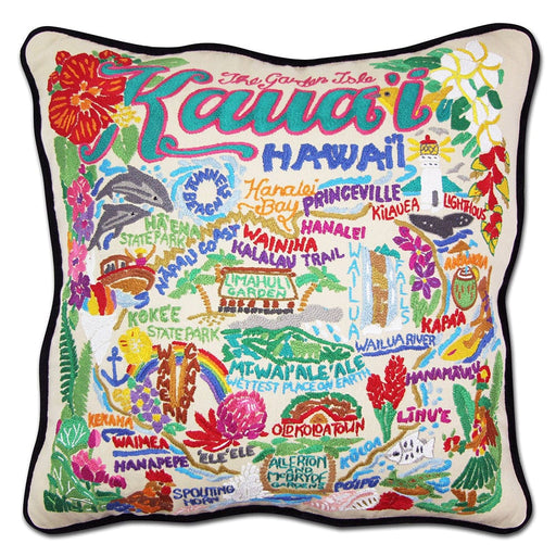 Quirks! Pillows Kauai Hand-Embroidered Pillow