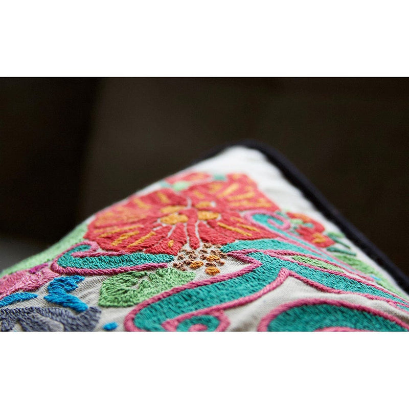 Quirks! Pillows Kauai Hand-Embroidered Pillow