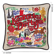 Quirks! Pillows Kentucky Derby Hand-Embroidered Pillow