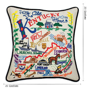 Quirks! Pillows Kentucky Hand-Embroidered Pillow