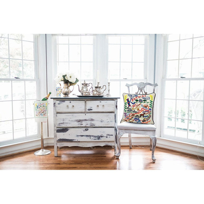 Quirks! Pillows Kentucky Hand-Embroidered Pillow