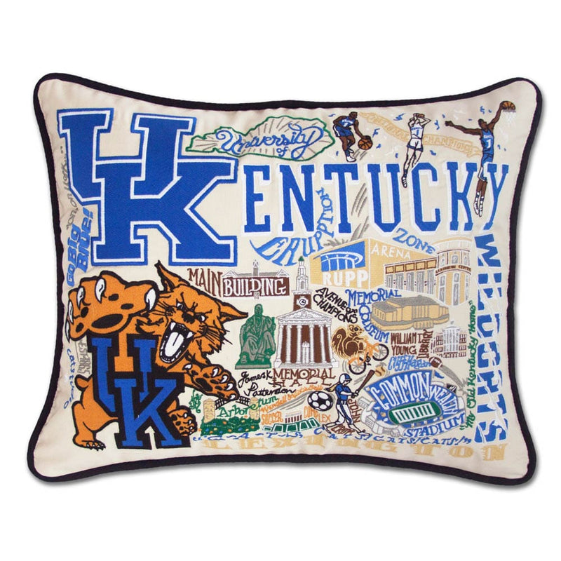 Quirks! Pillows Kentucky, University of Collegiate Embroidered Pillow by CatStudio