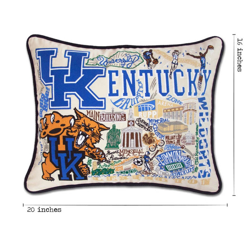 Quirks! Pillows Kentucky, University of Collegiate Embroidered Pillow by CatStudio