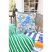 Quirks! Pillows Lake Tahoe Hand-Embroidered Pillow