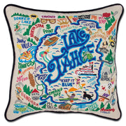 Quirks! Pillows Lake Tahoe Hand-Embroidered Pillow