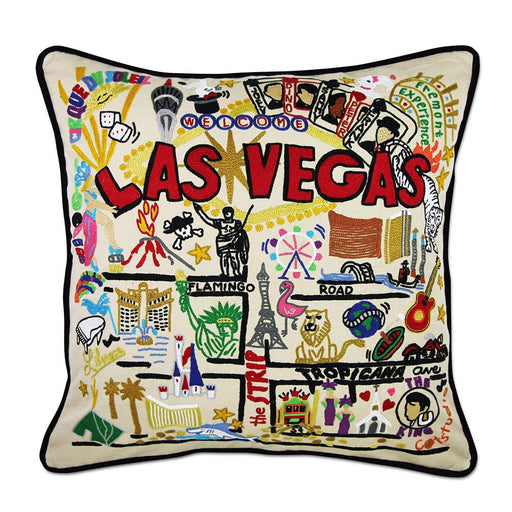 Quirks! Pillows Las Vegas Hand-Embroidered Pillow