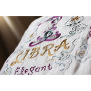 Quirks! Pillows Libra Astrology Hand-Embroidered Pillow by Cat Studio