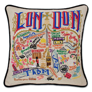 Quirks! Pillows London Hand-Embroidered Pillow