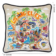 Quirks! Pillows Los Angeles Hand-Embroidered Pillow