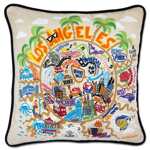 Quirks! Pillows Los Angeles Hand-Embroidered Pillow