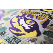 Quirks! Pillows Louisiana State University LSU Collegiate Hand-Embroidered Pillow