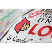 Quirks! Pillows Louisville, University of Collegiate Embroidered Pillow by CatStudio