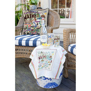 Quirks! Pillows Maine Hand-Embroidered Pillow