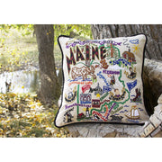 Quirks! Pillows Maine Hand-Embroidered Pillow